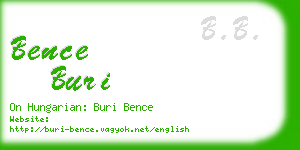 bence buri business card